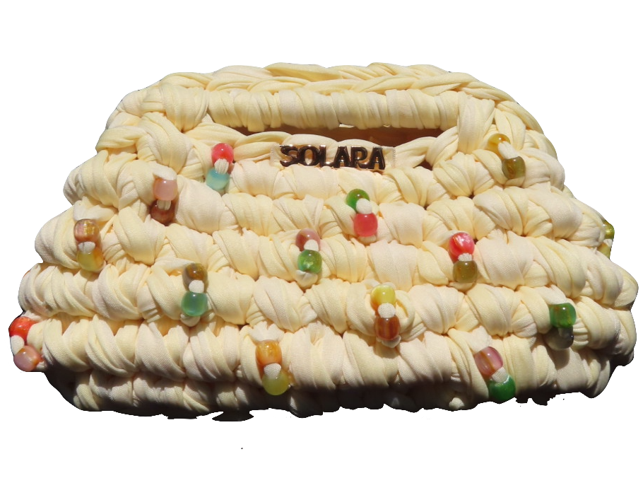 SOLARA CLUTCH - BUTTER/OFF WHITE