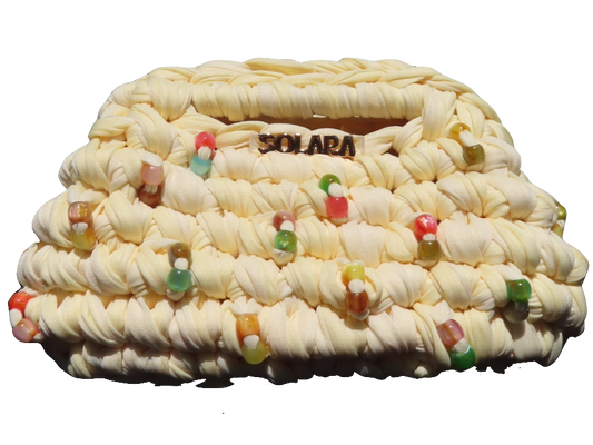 SOLARA CLUTCH - BUTTER/OFF WHITE